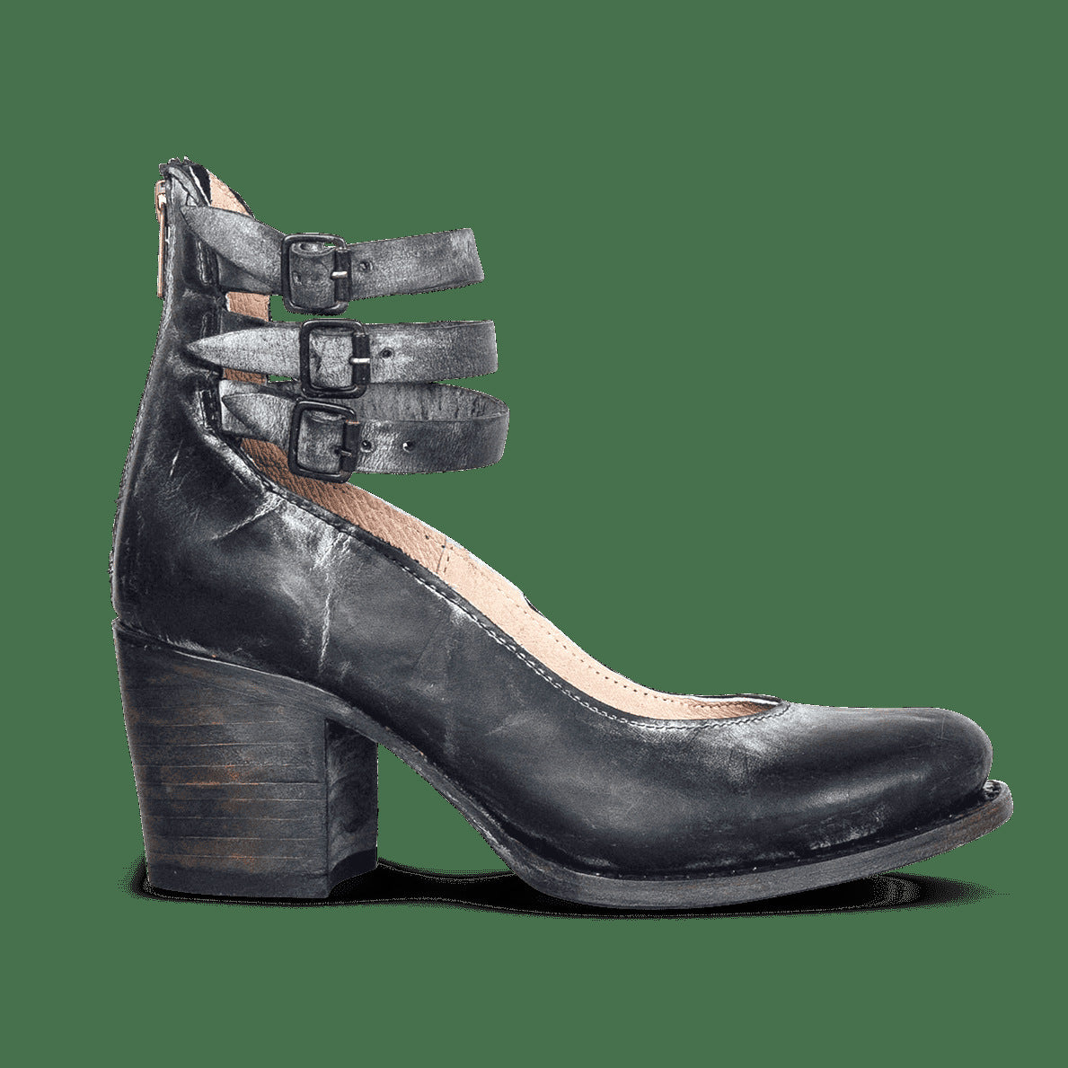 Escarpins à talons hauts à trois boutons pour femme, imprimé serpent