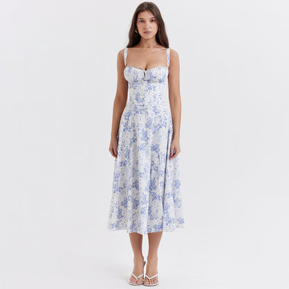 Robe moulante à bretelles croisées