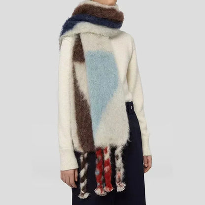 Écharpe Mohair Dégradé Épais