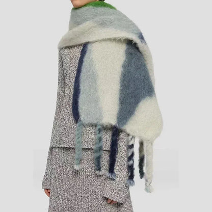 Écharpe Mohair Dégradé Épais
