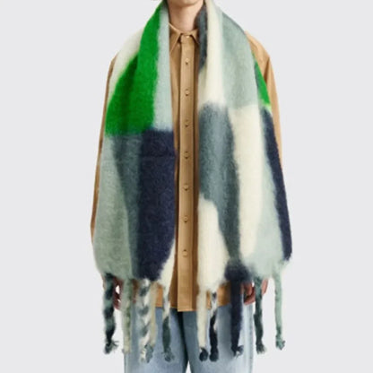 Écharpe Mohair Dégradé Épais