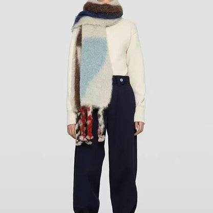 Écharpe Mohair Dégradé Épais